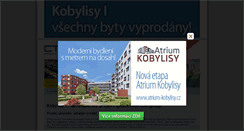 Desktop Screenshot of kobylisy.eu